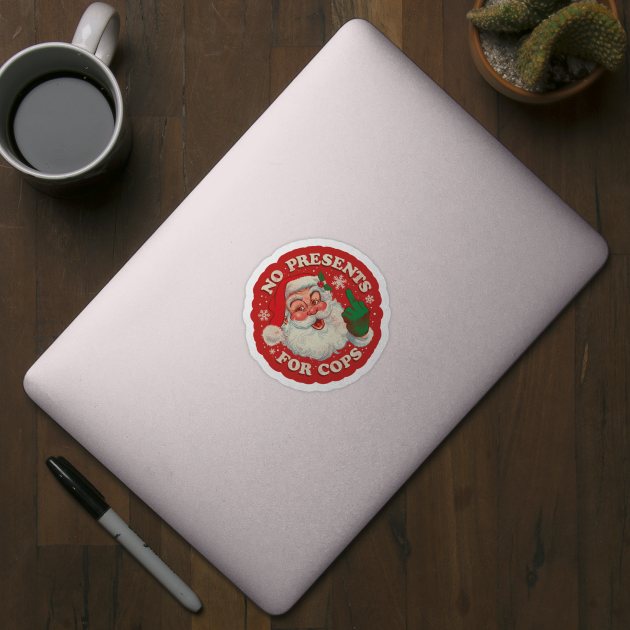 No Presents for Cops - Vintage Santa Claus ACAB by CTKR Studio